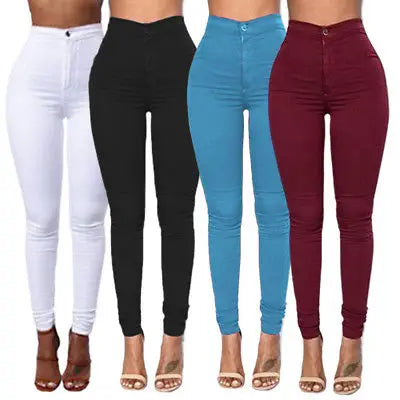 High Waist Stretchy Skinny Jeans