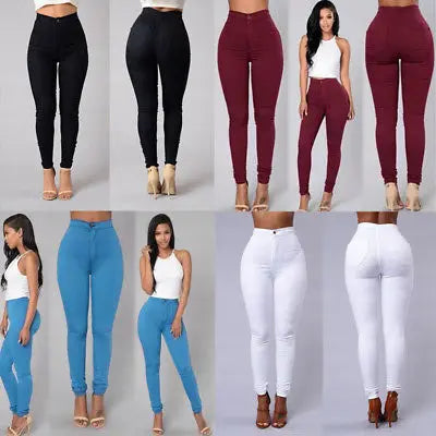 High Waist Stretchy Skinny Jeans