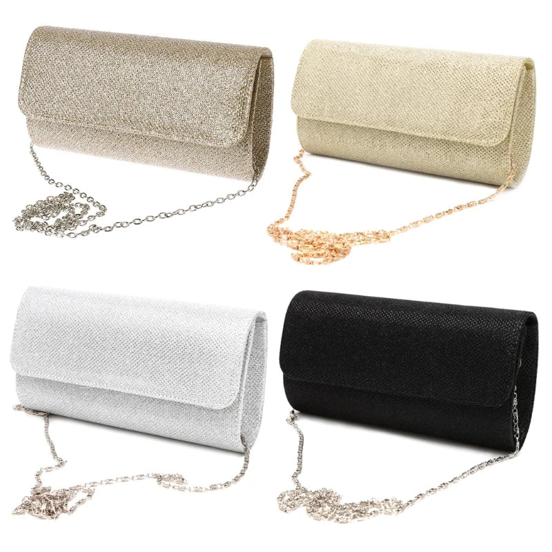 Sequined Socialite Evening Shoulder Clutch Bag