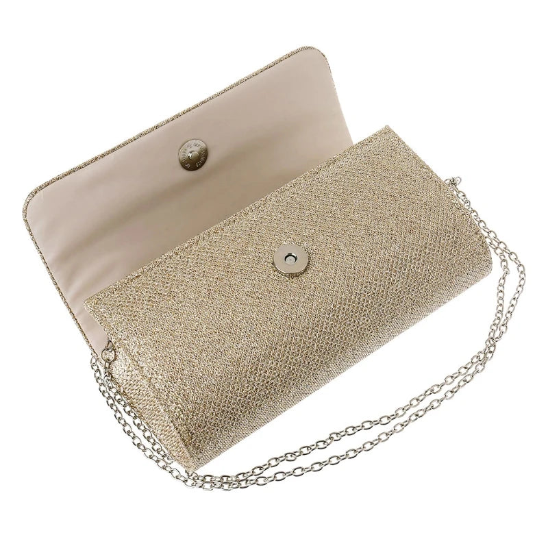 Sequined Socialite Evening Shoulder Clutch Bag