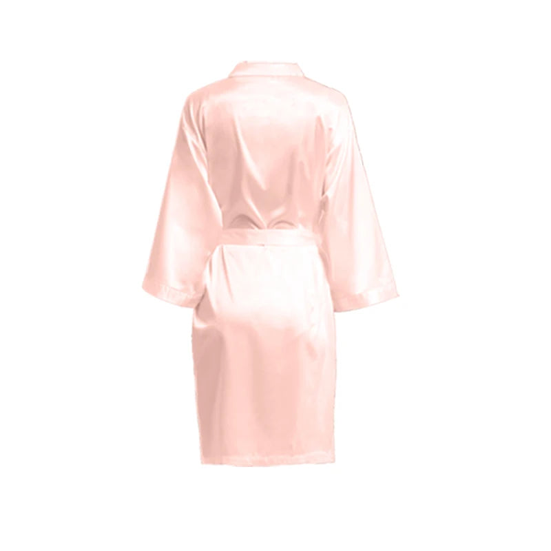 Women Matte Satin Plain Robe (Mult. Colors)