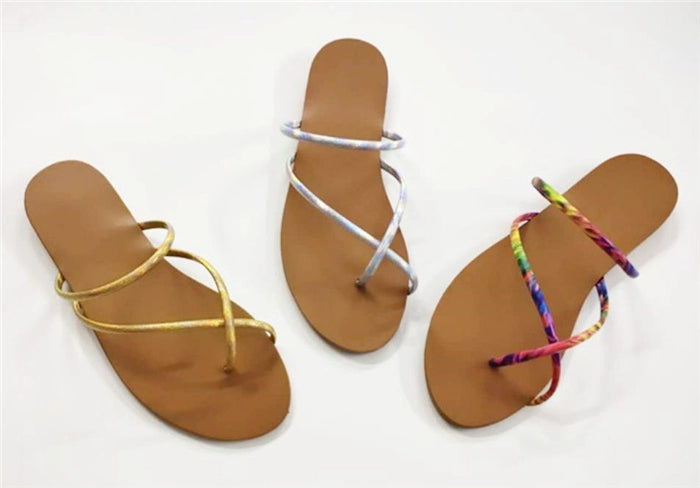 Thin Cross Strap Sandals