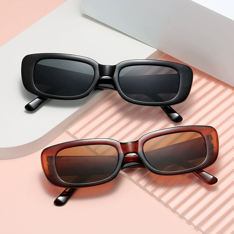 Retro Rectangular Frame Sunglasses