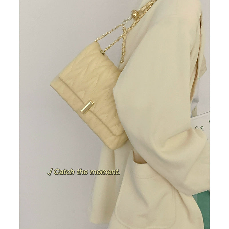 Quilted Gold Chain Bag