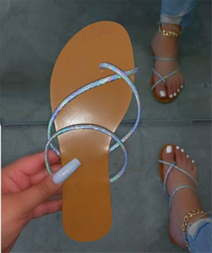 Thin Cross Strap Sandals