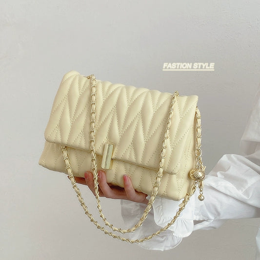 Quilted Gold Chain Bag