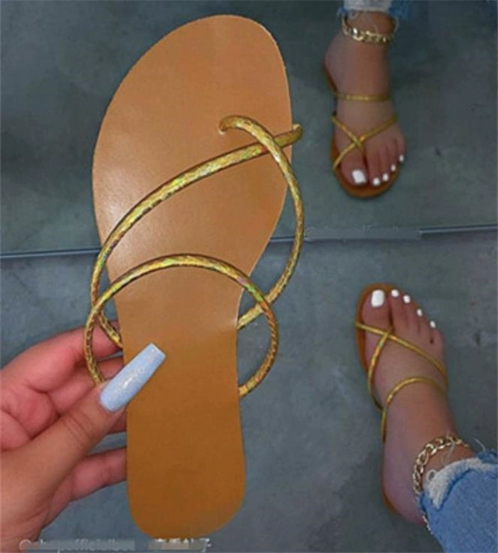 Thin Cross Strap Sandals