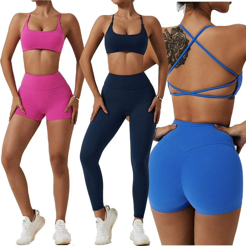 Fitness/Yoga Two-piece Set (Shorts or Pants)