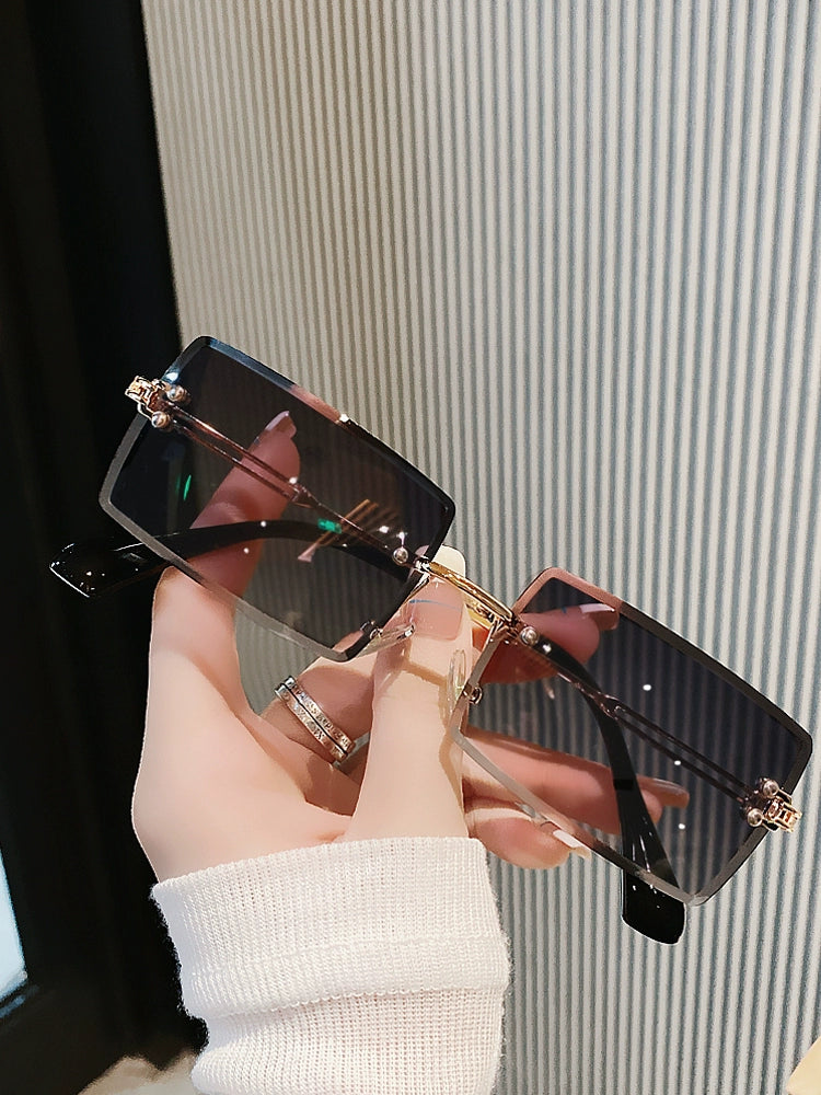 Frameless Rectangular Sunglasses