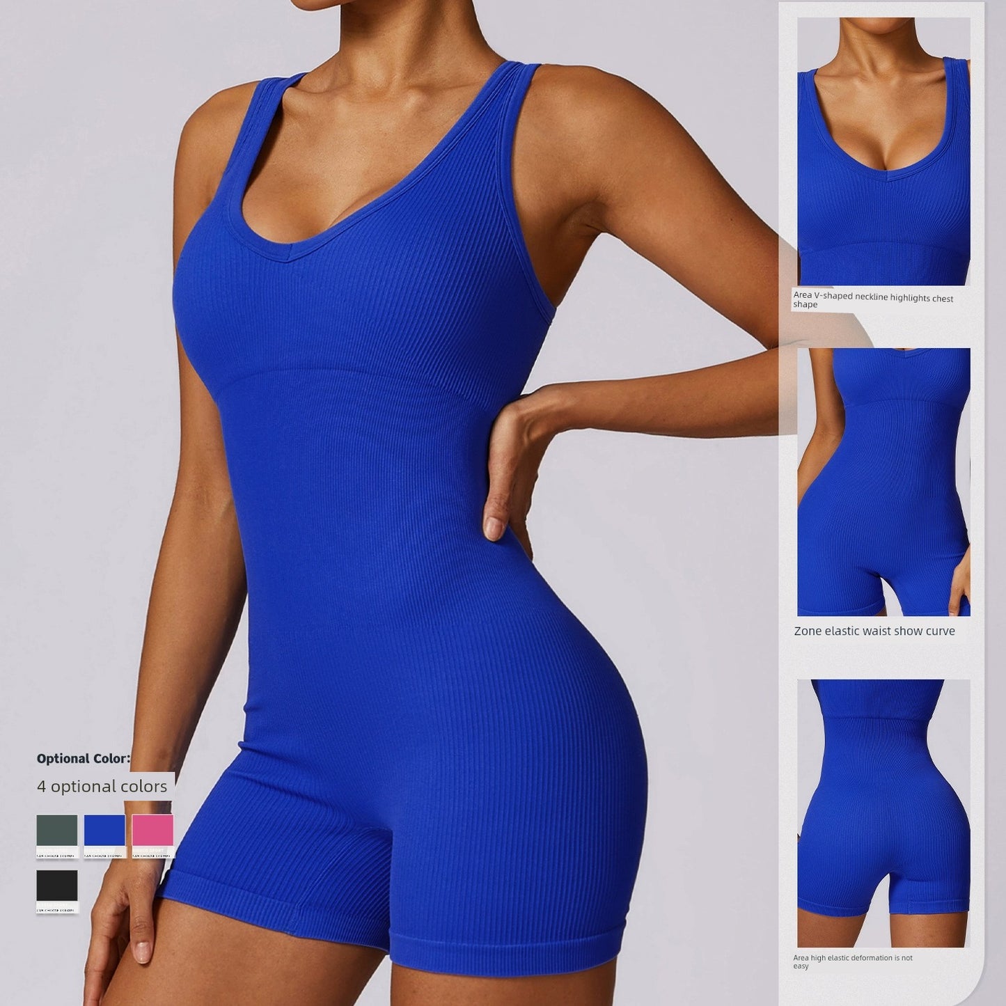 High Elastic Belly Contracting Seamless One-Piece Bodysuit