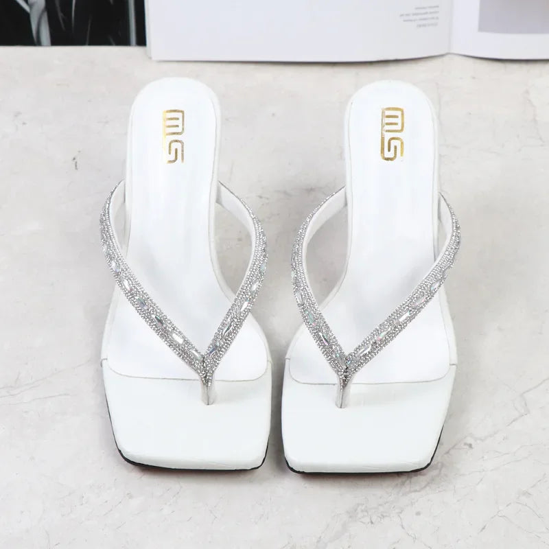 Rhinestone Slipper Heels