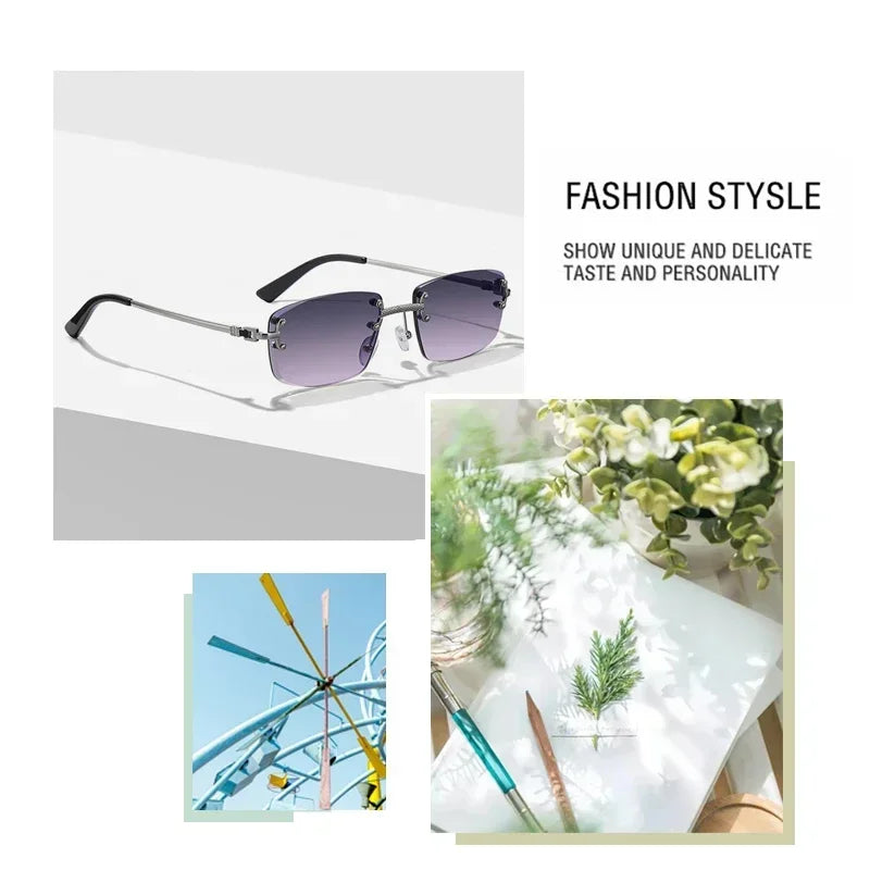 Gradient Rimless Sunglasses