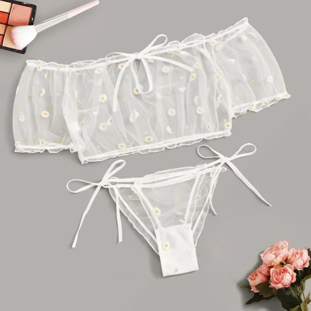 Daisy Transparent Lace Lingerie Set