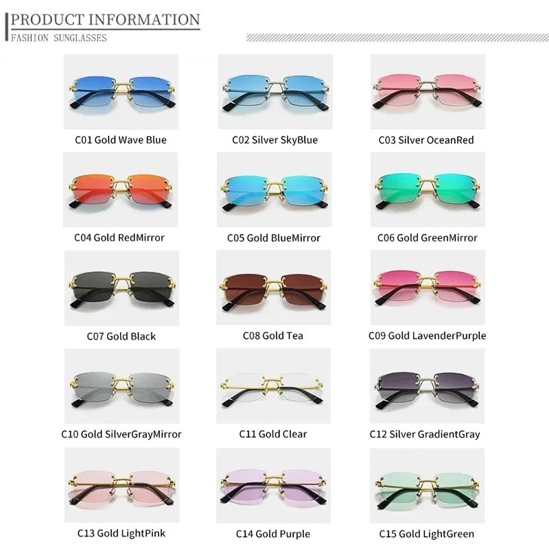 Gradient Rimless Sunglasses