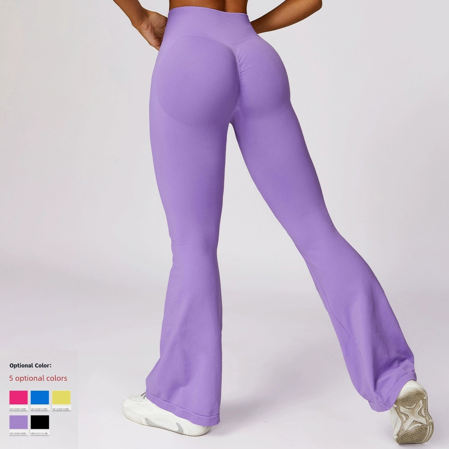 High Waist Slimming Bell-Bottom Fitness Pants