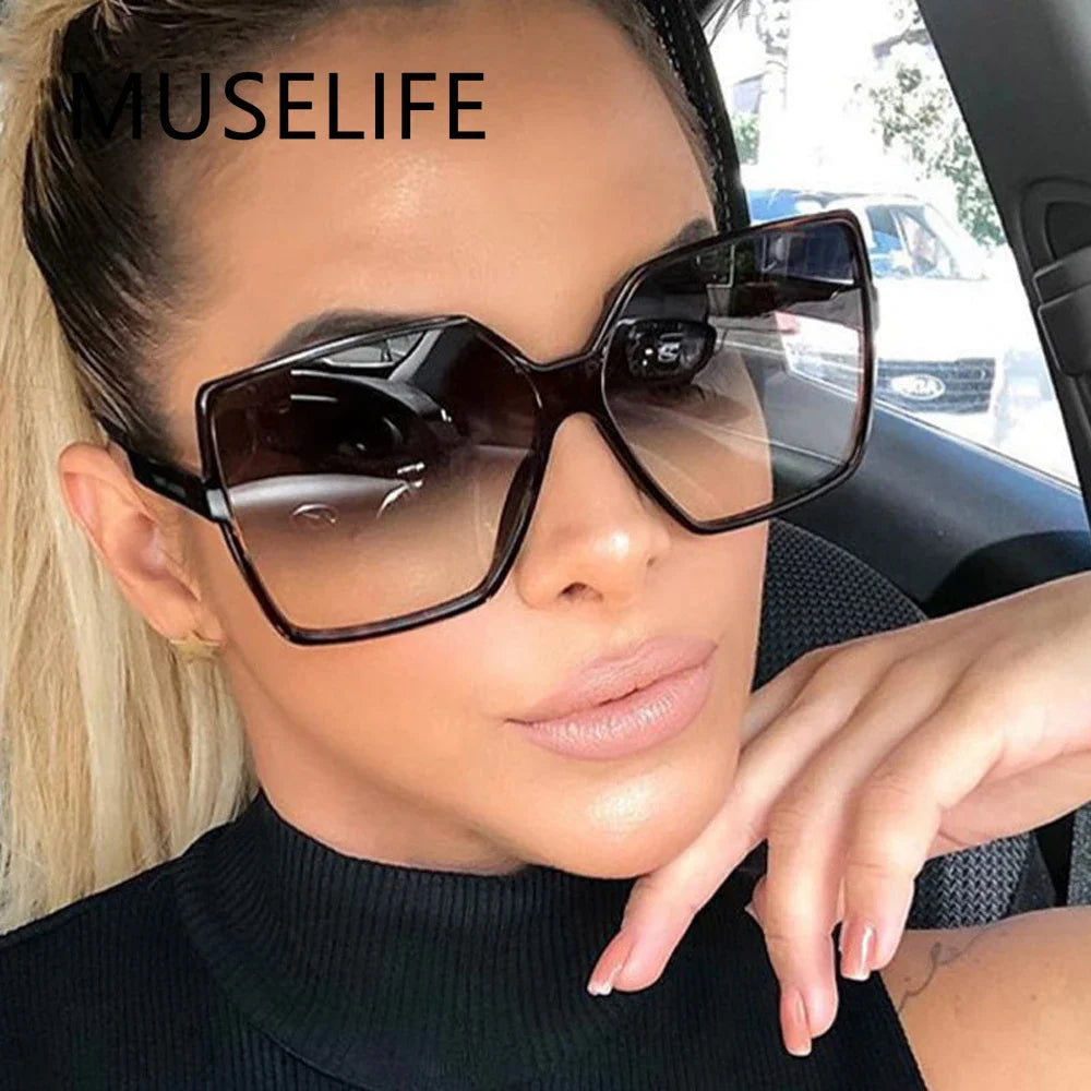 Black Square Oversized Sunglasses