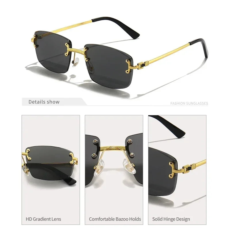 Gradient Rimless Sunglasses