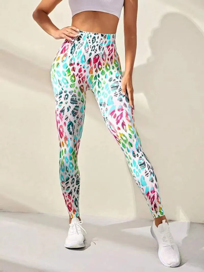 Various Print Fitness Seamless High Waist Leggings