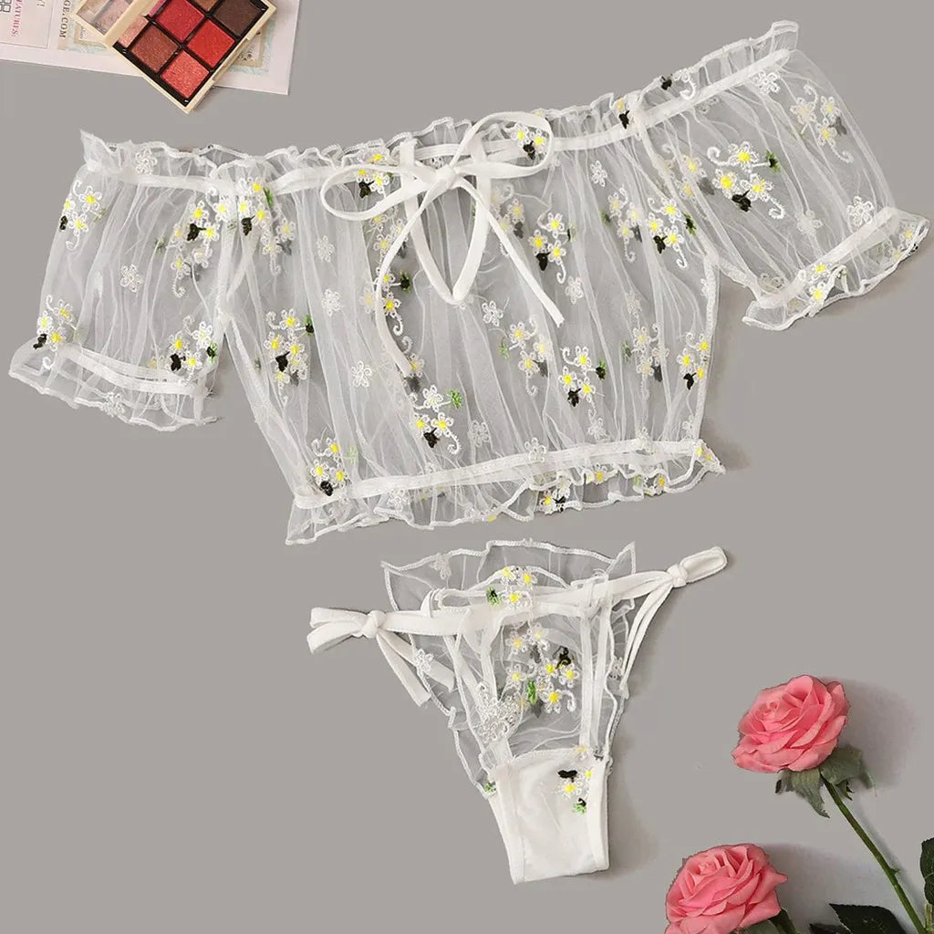 Daisy Transparent Lace Lingerie Set